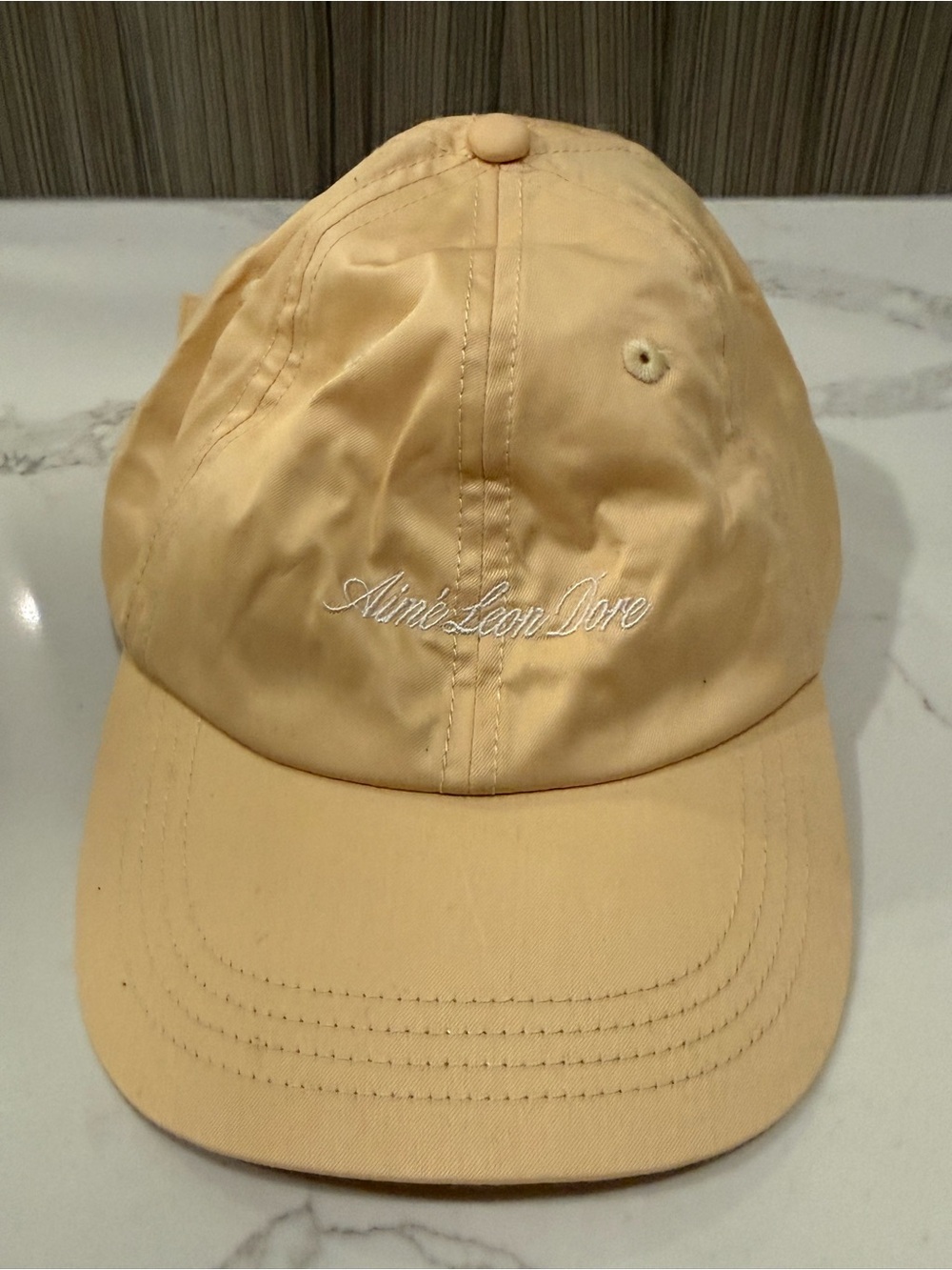 Aimé Leon Dore Camp Sateen Hat – Apricot Gelato/Peach